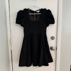 Ivy City Black Puff Sleeve Dress